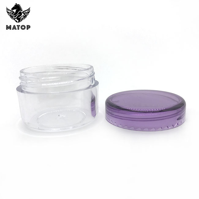 Plastic Cream Jar Purple PP Cosmetic Jar With Lid