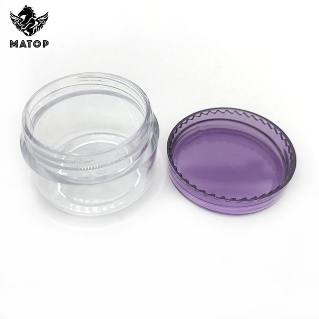 Plastic Cream Jar Purple PP Cosmetic Jar With Lid