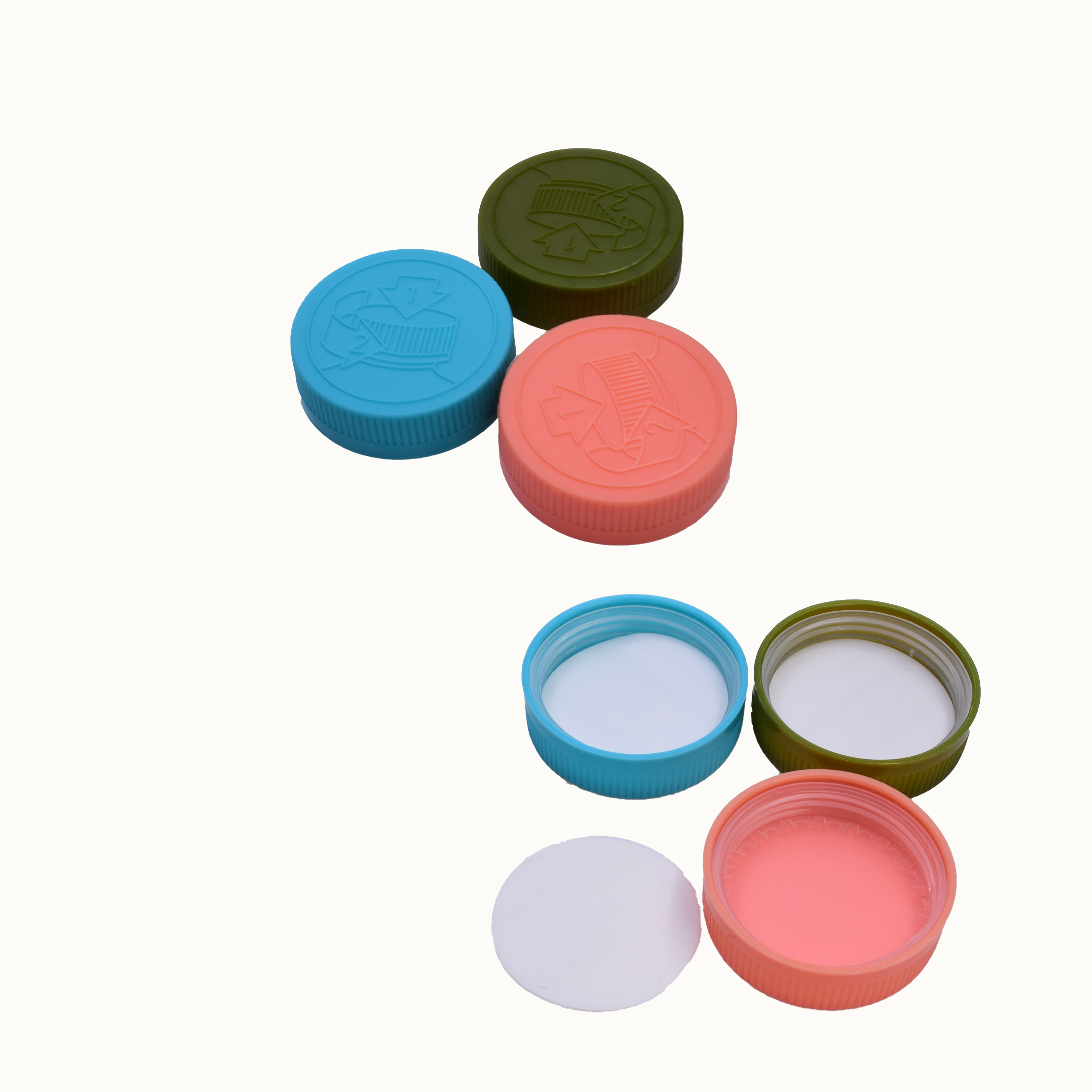 Plastic Customize orange color  CRC Child Resistant Caps Childproof Lids With Aluminum Foil Gasket For child proof Bottle