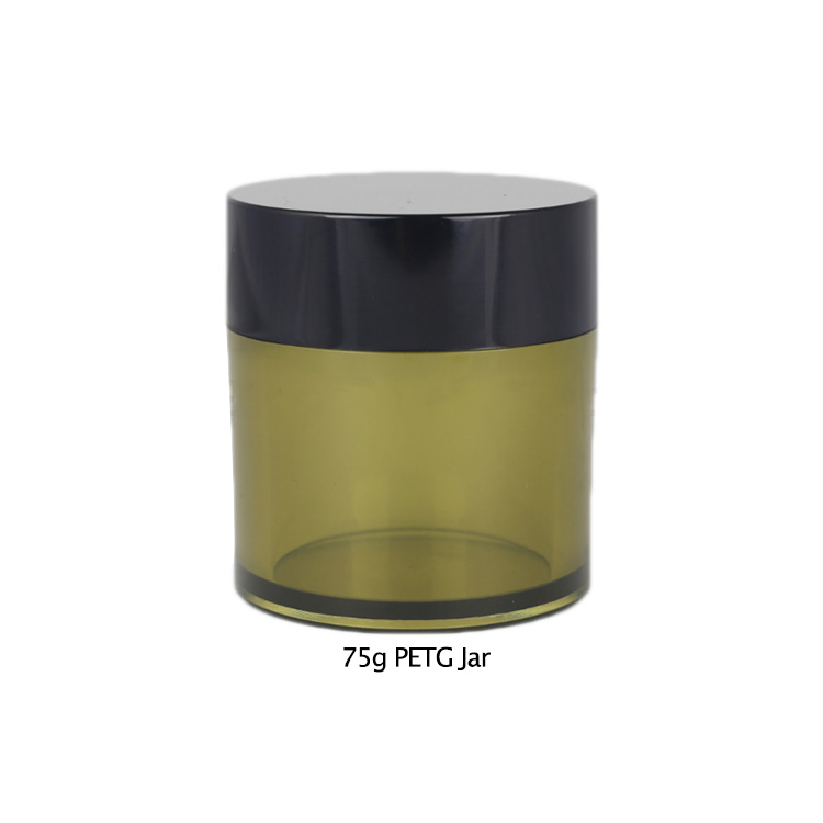Plastic Face Cream Jar 5g 15g 30g 50g Transparent Dark Green Cosmetic Jar