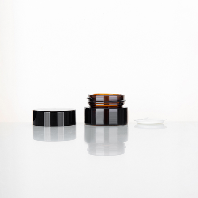 Plastic Food Candy Packaging Clear Frosted Amber 100Ml 150Ml 250Ml 500Ml Pet Plastic Cosmetic Cream Jar With Bamboo Lid