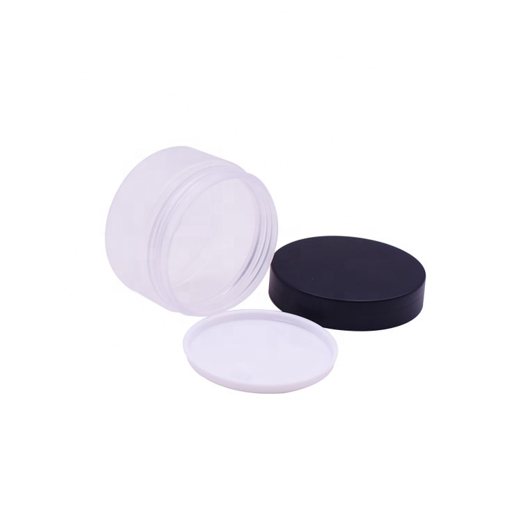 Plastic Frosted PET Jar Cosmetic Cream Jar With ABS Lid