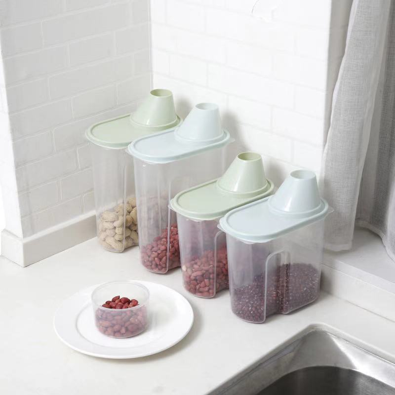 Plastic Household Seal Storage Bottles Jars Transparent Grains Kitchen Jars Storage
