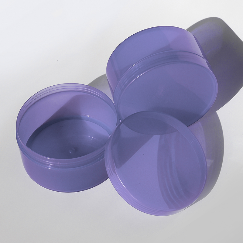 Plastic Jar Packaging Clear Jars Lids Bodybutter Jars Transparent with Purple Skin Care Cream 250ML Factory Wholesale 5000PCS