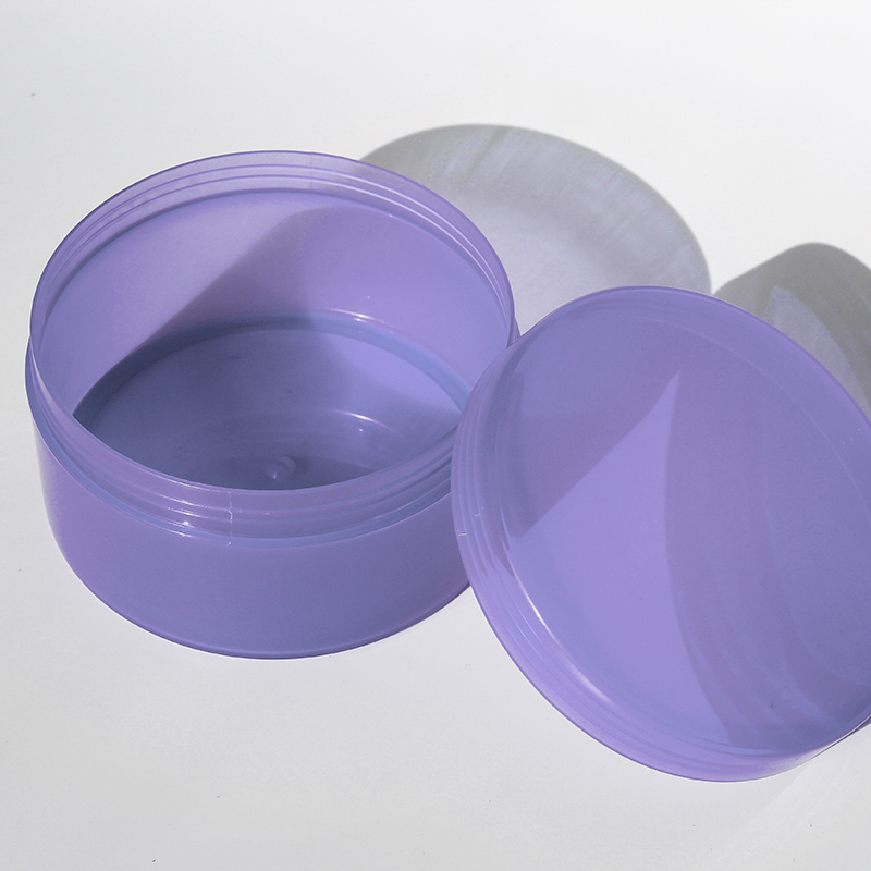 Plastic Jar Packaging Clear Jars Lids Bodybutter Jars Transparent with Purple Skin Care Cream 250ML Factory Wholesale 5000PCS
