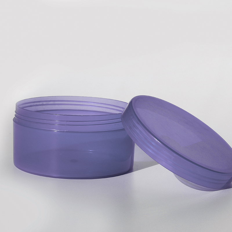 Plastic Jar Packaging Clear Jars Lids Bodybutter Jars Transparent with Purple Skin Care Cream 250ML Factory Wholesale 5000PCS
