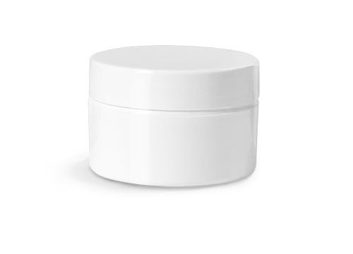 Plastic Jars, 0.5 oz White Polypropylene Double Wall Straight Base Cosmetic Jars