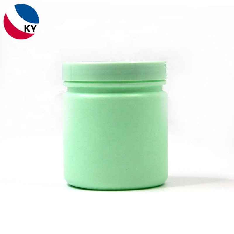 Plastic Jars Green Skin Care Cream Pet 500ml Cosmetics with Screw Top Lids