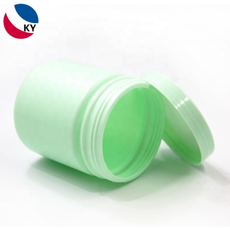 Plastic Jars Green Skin Care Cream Pet 500ml Cosmetics with Screw Top Lids