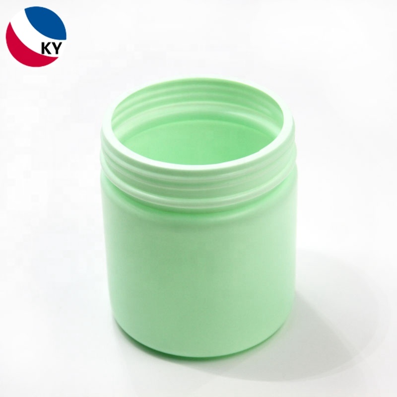 Plastic Jars Green Skin Care Cream Pet 500ml Cosmetics with Screw Top Lids