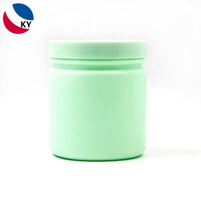 Plastic Jars Green Skin Care Cream Pet 500ml Cosmetics with Screw Top Lids