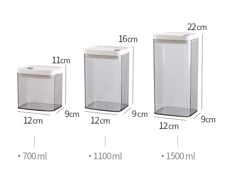 Plastic Large Food Storage Containers Wholesale Items For Grains Pantry Dry Food Flour PP AS