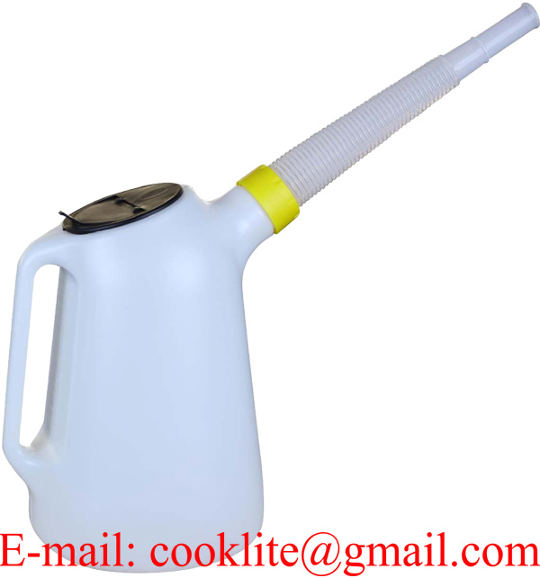 Plastic Oil Dispenser 6 Litre Polyethylene Flexispout Measure