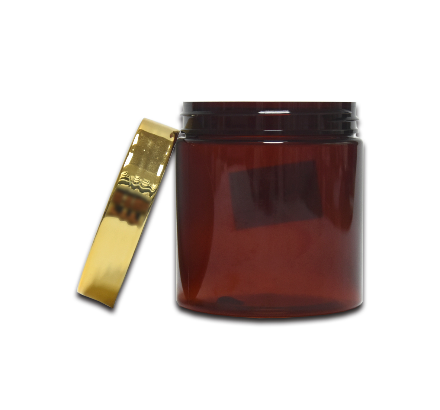 Plastic PET Jar High Quality Wide Mouth 220ml Amber with Golden Lid Cosmetic Packaging Cosmetic,skin Care Cream Round 10000pcs