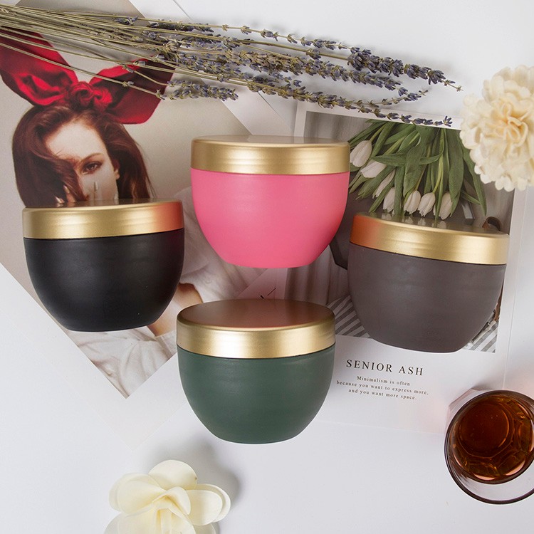 Plastic PP Bowl Shape Body Scrub Empty Cosmetic Container 250g Cosmetics Jars