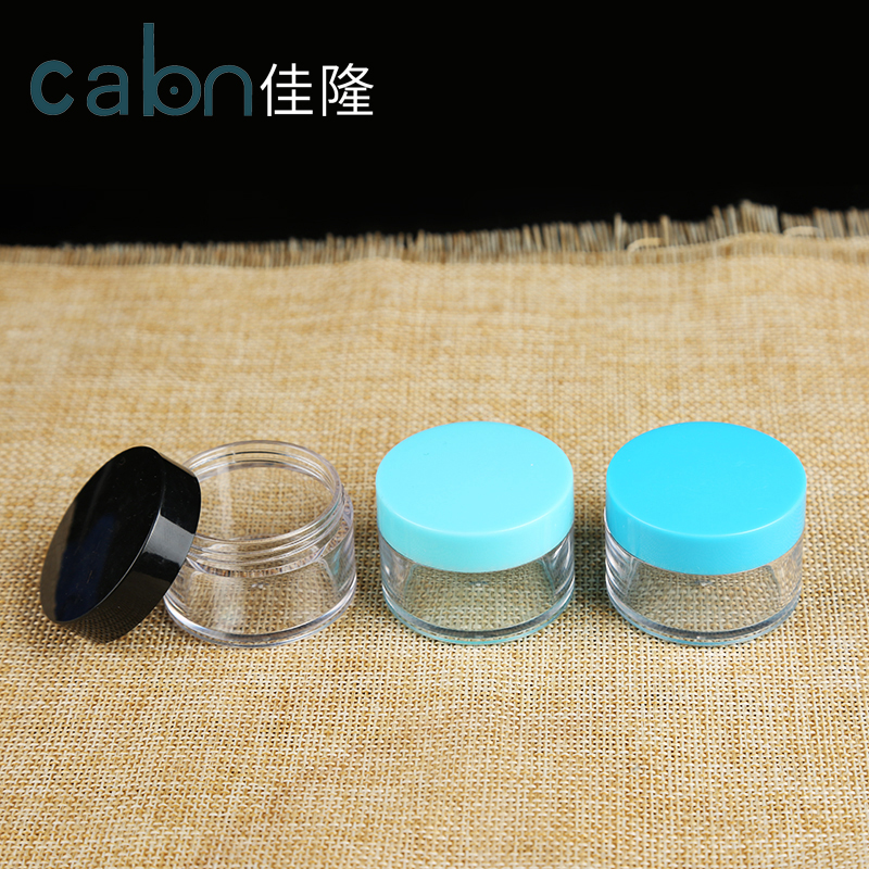 Plastic PS cream jars with colorful lid eye cream container