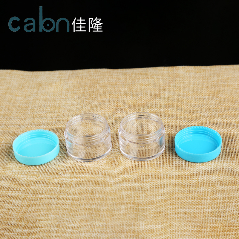 Plastic PS cream jars with colorful lid eye cream container