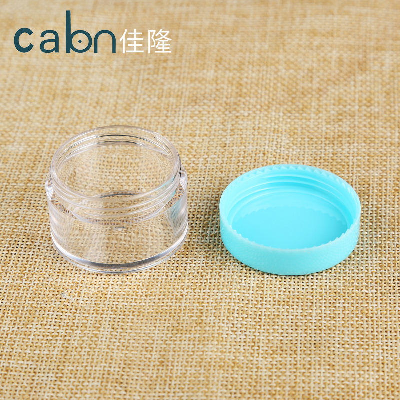 Plastic PS cream jars with colorful lid eye cream container