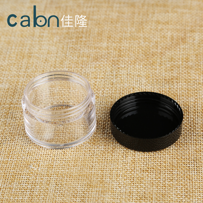 Plastic PS cream jars with colorful lid eye cream container