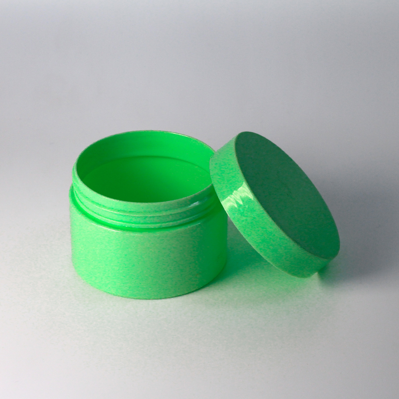 Plastic Pet 4oz jars green container body cream Jars bath salts container