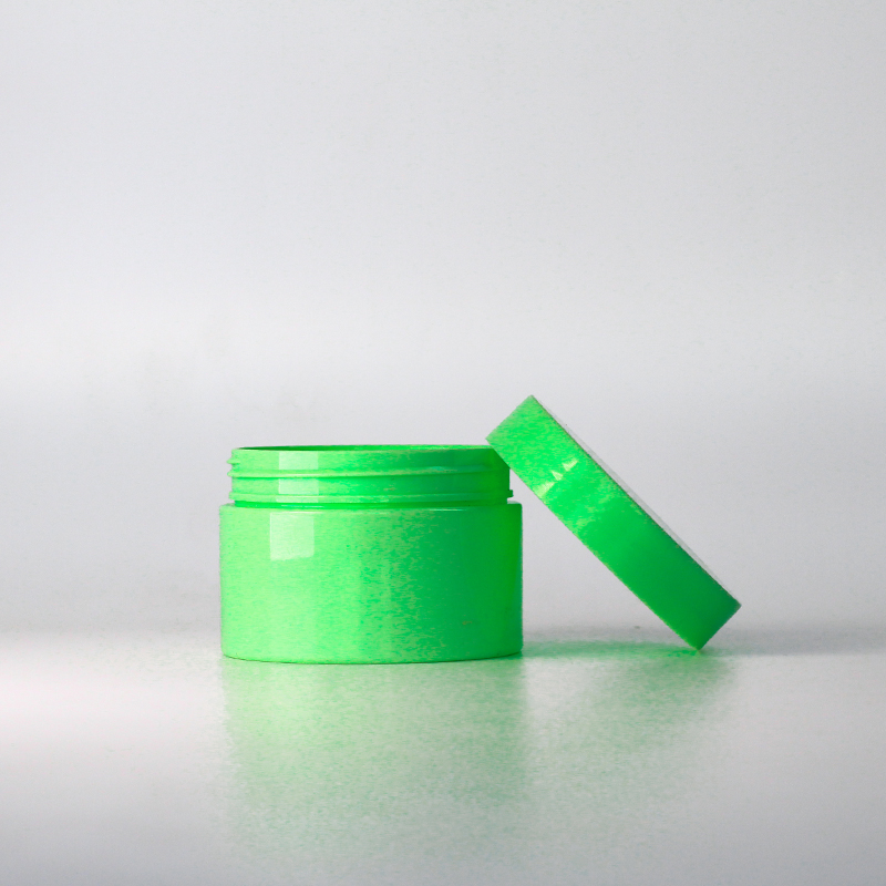Plastic Pet 4oz jars green container body cream Jars bath salts container