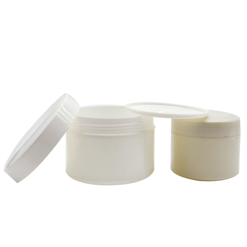 Plastic Pet Beauty Body Cream 200Ml Cosmetics Containers Cream Round Jar With Lid