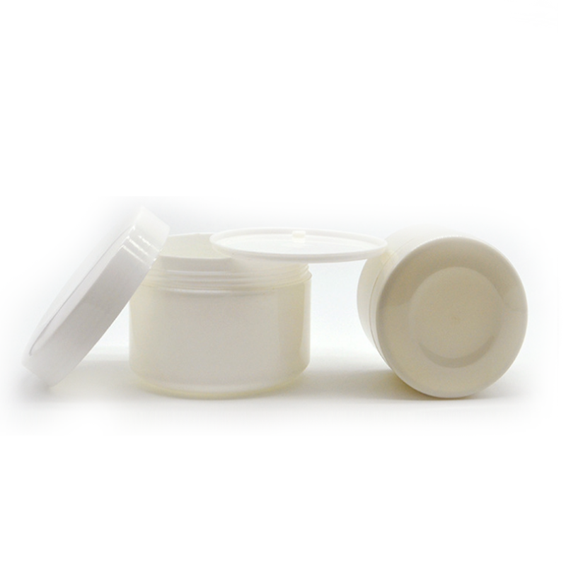 Plastic Pet Beauty Body Cream 200Ml Cosmetics Containers Cream Round Jar With Lid