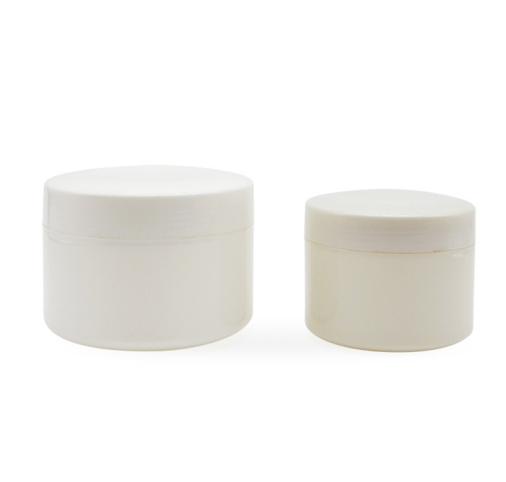 Plastic Pet Beauty Body Cream 200Ml Cosmetics Containers Cream Round Jar With Lid