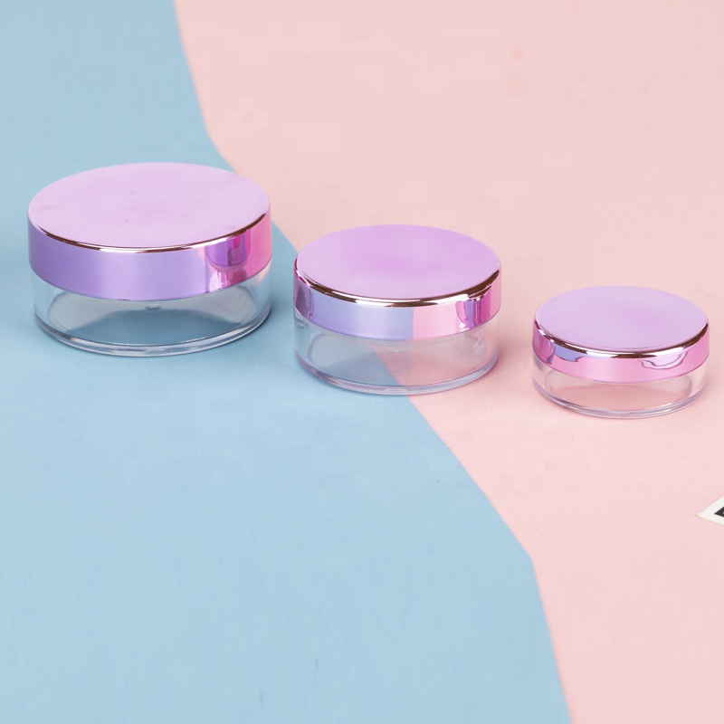 Plastic Powder Box 10g 20g Empty Loose Powder Pot With Puff,30g Cosmetic Travel Makeup Jar Sifter Container