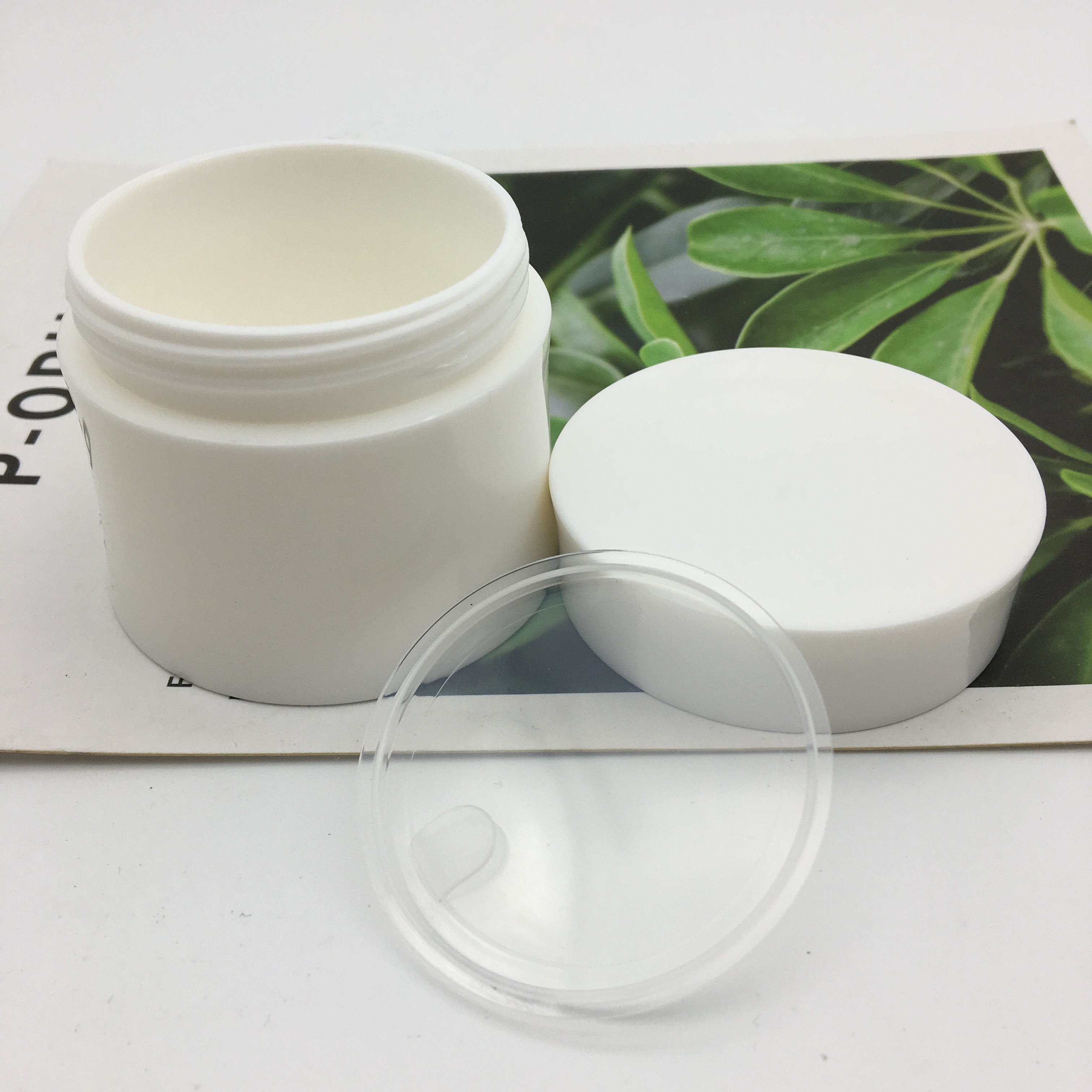 Plastic Pp Round Waist Royal Blue Color Cream Container Cosmetic Jar