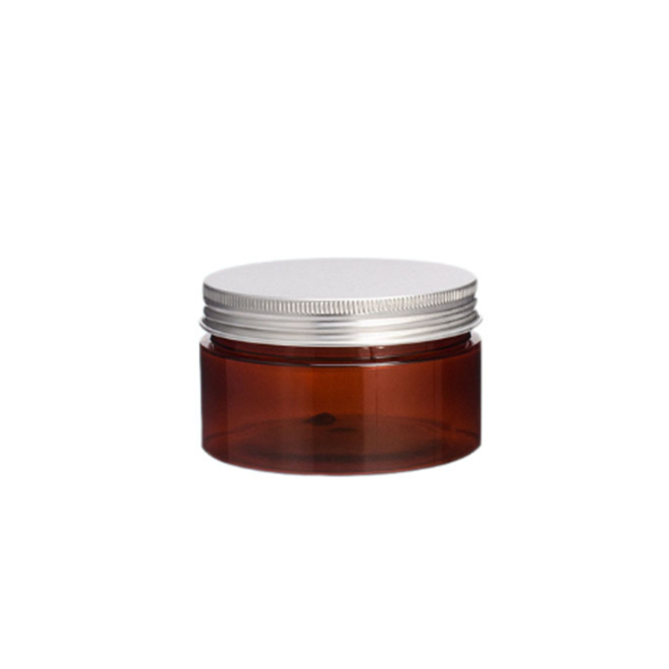 Plastic Skincare Cream Jar 80G Pet Amber Cosmetic Plastic Jar