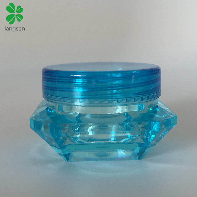 Plastic Small Diamond 5g 5ml Cosmetic Jar for Lotion, Creams, Toners, Lip Balms, Makeup Samples, BPA free Container Case