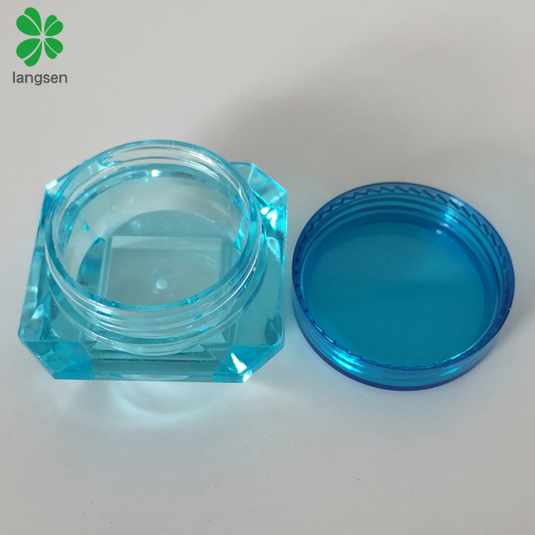 Plastic Small Diamond 5g 5ml Cosmetic Jar for Lotion, Creams, Toners, Lip Balms, Makeup Samples, BPA free Container Case