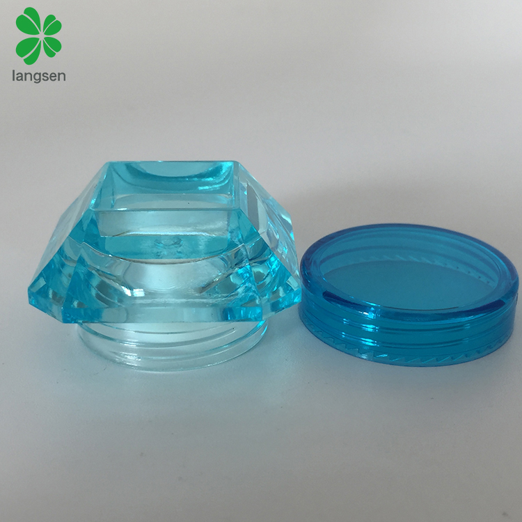 Plastic Small Diamond 5g 5ml Cosmetic Jar for Lotion, Creams, Toners, Lip Balms, Makeup Samples, BPA free Container Case