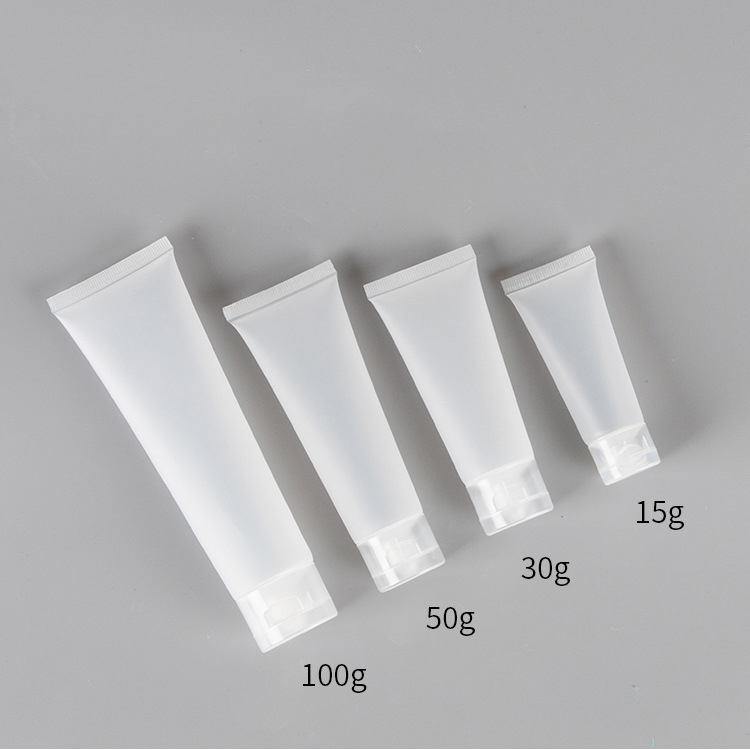 Plastic Squeeze Hose Tube 100ml Cosmetic Packaging Matte Cleansing plastic tubes with Caps