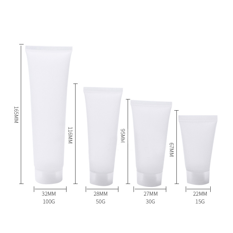 Plastic Squeeze Hose Tube 100ml Cosmetic Packaging Matte Cleansing plastic tubes with Caps