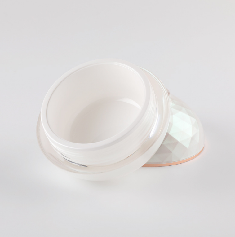 Plastic acrylic container cosmetic packaging shiny facial hair cream 30g 50g luxury round jars