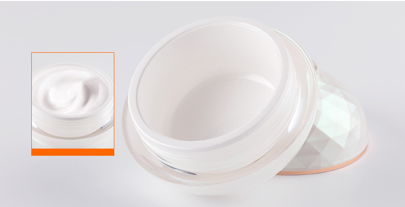 Plastic acrylic container cosmetic packaging shiny facial hair cream 30g 50g luxury round jars