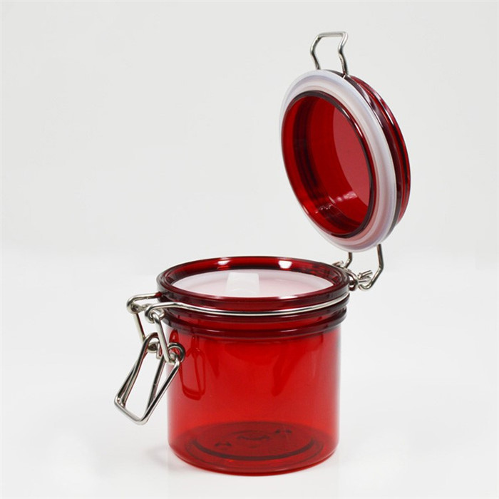 Plastic airtight clip top 120ml 200ml 500ml body butter jar