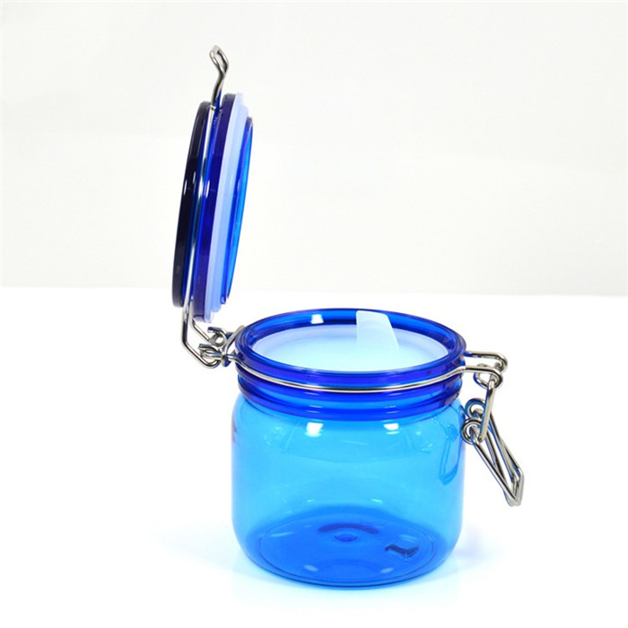 Plastic airtight clip top 120ml 200ml 500ml body butter jar