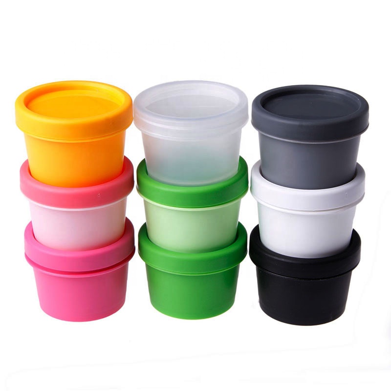 Plastic bowl shape single wall PP empty jar pink, yellow, black matt 100ml,150ml