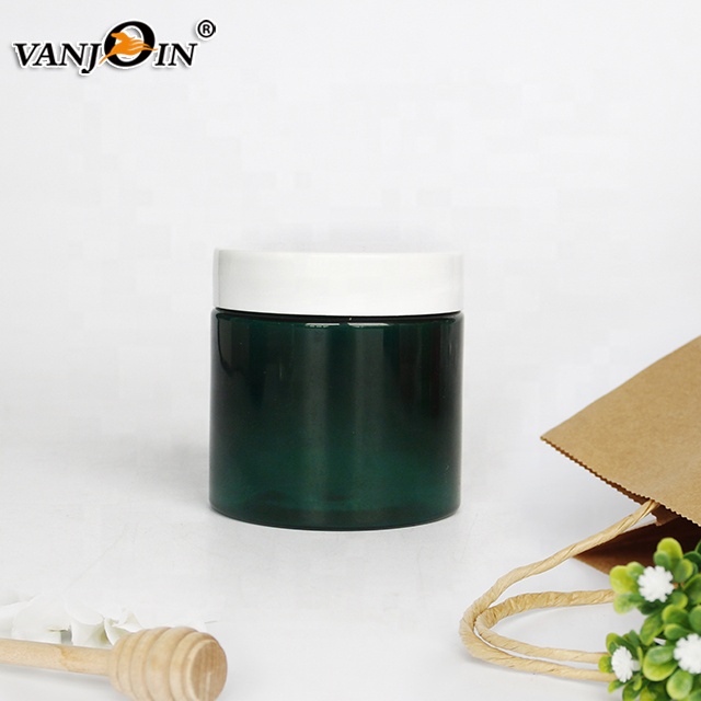 Plastic cap material metal lid and skin care cream use plastic cream jar
