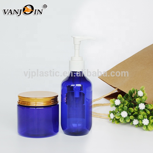 Plastic cap material metal lid and skin care cream use plastic cream jar