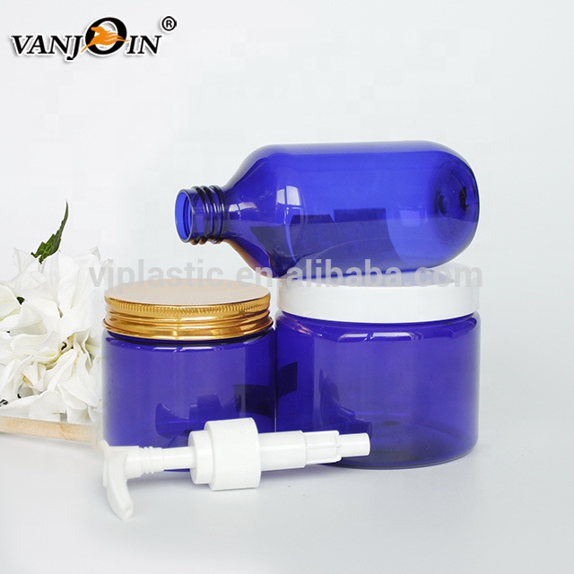 Plastic cap material metal lid and skin care cream use plastic cream jar