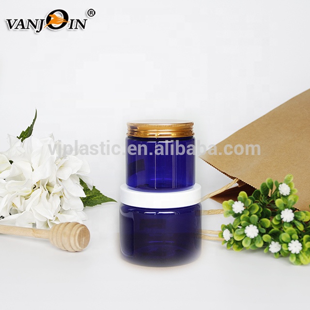 Plastic cap material metal lid and skin care cream use plastic cream jar