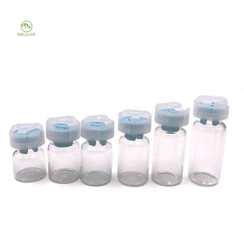 Plastic cap silicon rubber case 2ml 3ml 4ml 5ml 6ml 7ml 8ml 10ml 15ml 20ml 30ml amber clear glass ampoule bottle
