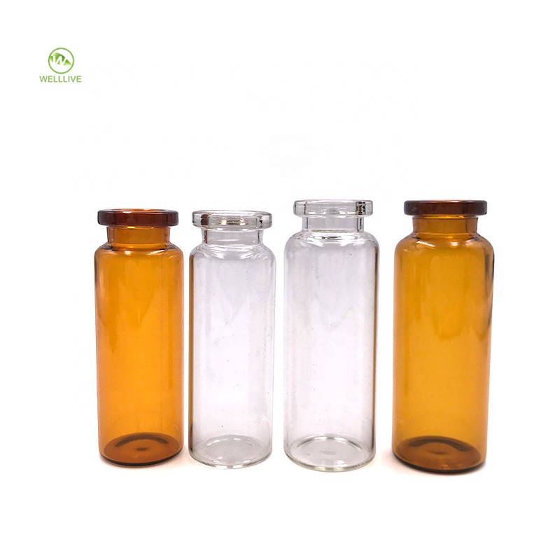 Plastic cap silicon rubber case 2ml 3ml 4ml 5ml 6ml 7ml 8ml 10ml 15ml 20ml 30ml amber clear glass ampoule bottle