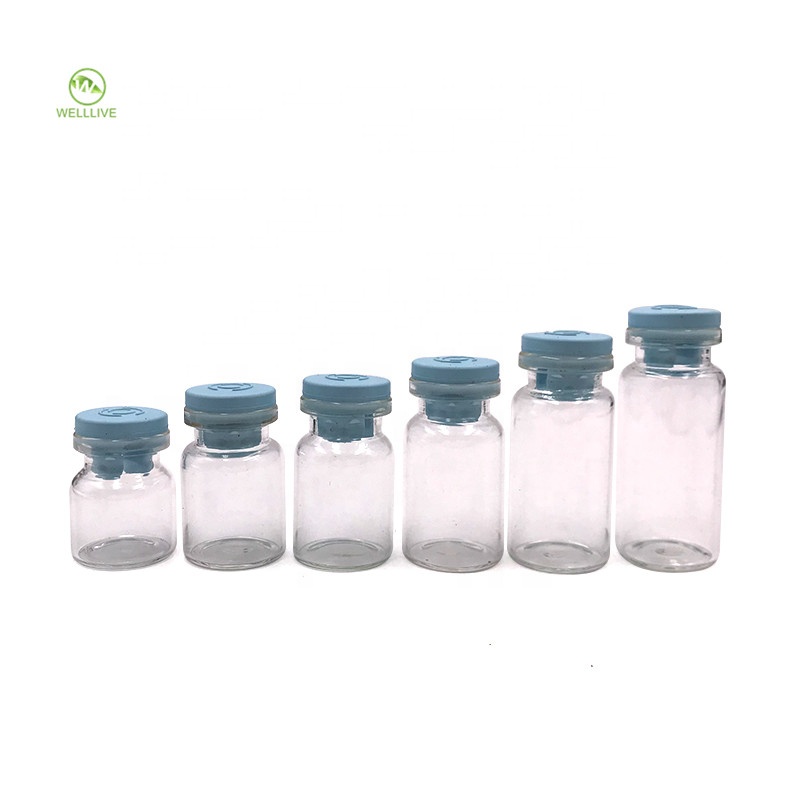 Plastic cap silicon rubber case 2ml 3ml 4ml 5ml 6ml 7ml 8ml 10ml 15ml 20ml 30ml amber clear glass ampoule bottle