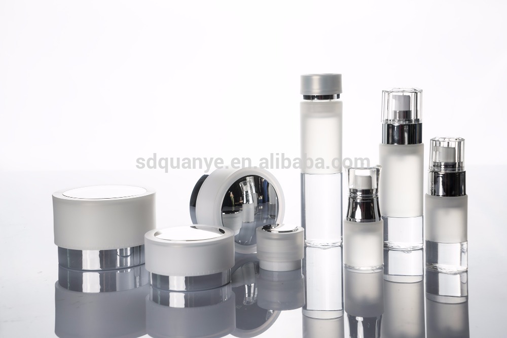 Plastic cosmetic jar/bottle set package Plastic cosmetic Jar