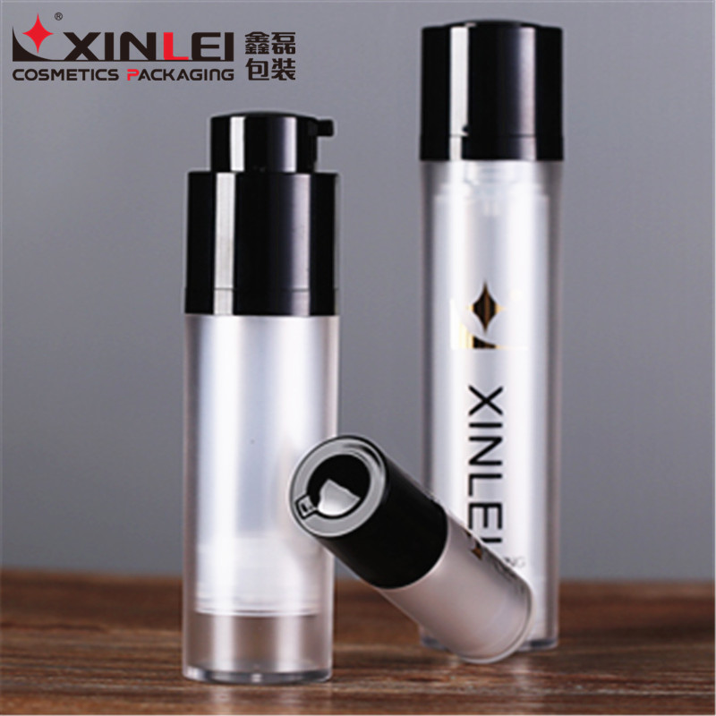 Plastic cosmetic vacuum bottle with screw pump bottle 7ml bottle